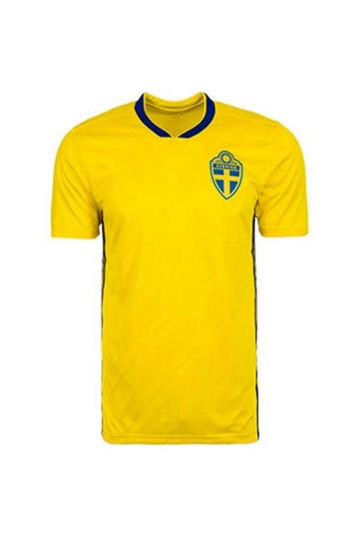 اشتري 2018 World Cup Football Clothing Sweden Team Jersey Fan Personality Short Sleeve T-Shirt Xl في الامارات