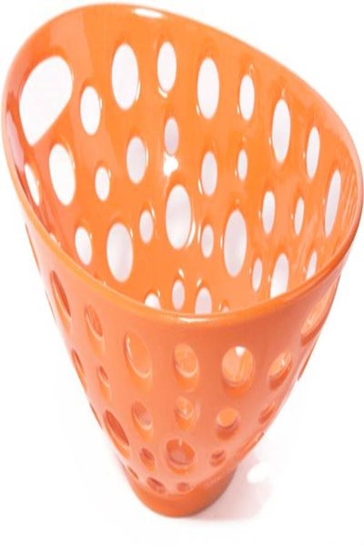 Buy Fruite Bowl W/2hand Oval Hole 35cm N-8139 Orange in Saudi Arabia