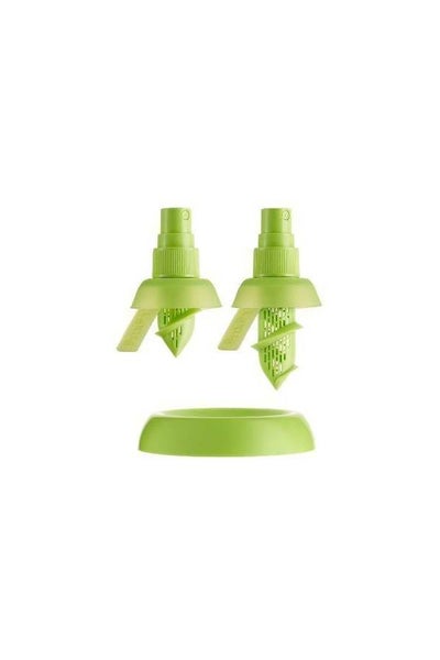 Buy Lemon Juice Mini Squeezer & Sprayer. 3-Piece Set -  Colour Green in UAE