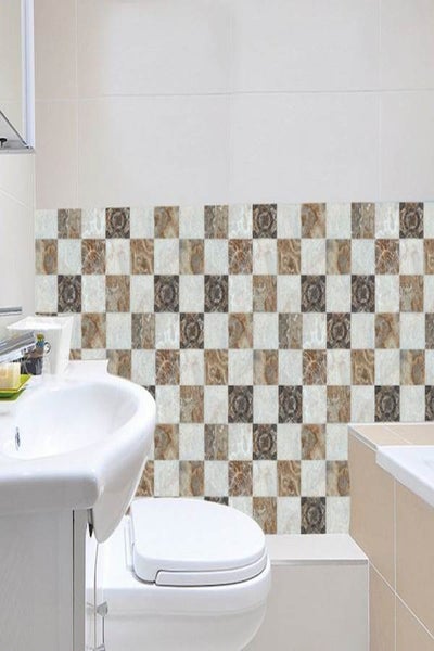 Buy 6Pcs/Set European Style Waterproof Tiles Stickers Kitchen Bathroom DIY Wall Stickers Creative Home Decor mm in UAE