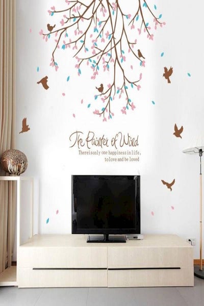 Buy Bird Design Removable Wall Sticker in Saudi Arabia