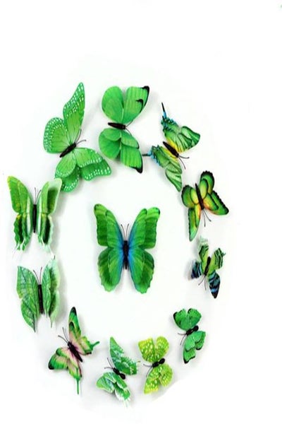 اشتري 12  Piece Butterfly Design Wall Stickers في الامارات