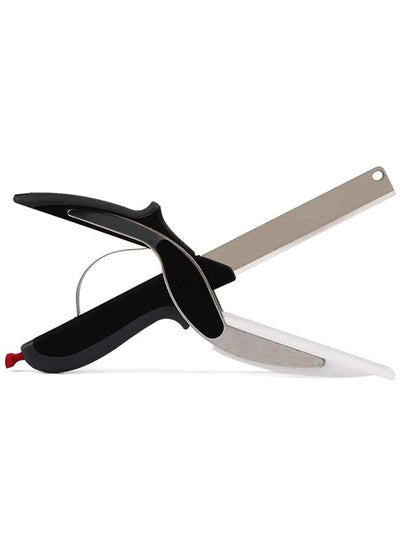 Buy 2-In-1 Knife With Cutting Board Black in Saudi Arabia