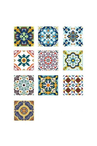 Buy 10 Piece Kitchen Sticker Decorative Pattern Waterproof Sticker Home Decoration Sticker in UAE