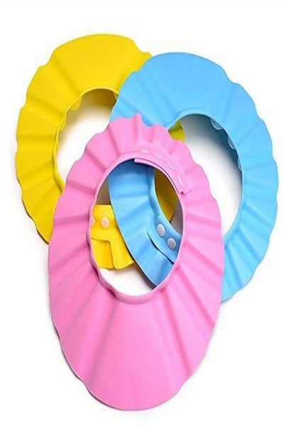 Buy 3Piece For 1 Set Of Baby Shower Cap Bath Shampoo Cap Hat in Egypt