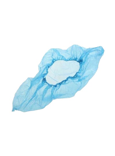 Buy 100-Piece Disposable Shoe Cover Set Blue in Egypt
