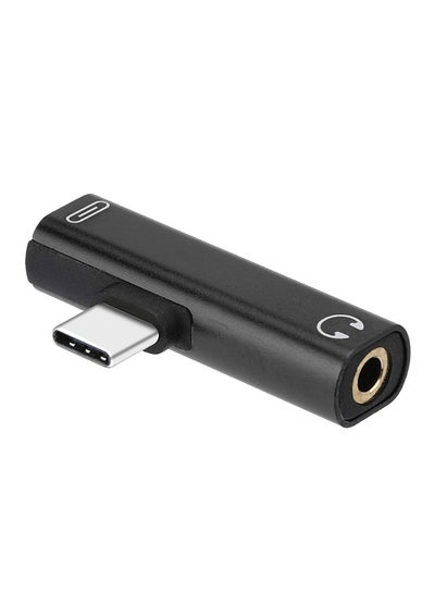 اشتري محول كابل بمنفذ USB Type C إلى منفذ صوت Aux قياس 3.5 مم لكاميرا أوزمو المحمولة بالجيب أسود/فضي في السعودية