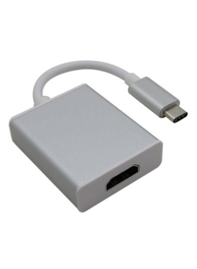 اشتري High Quality Portable Mini USB-C USB 3.1 Type C to HDMI 1080p HDTV Adapter Cable With Silver Aluminium Case Silver Gold فضي في الامارات