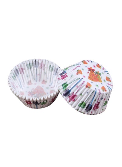 Buy 100-Piece Baking Muffin Cake Cup White in Egypt