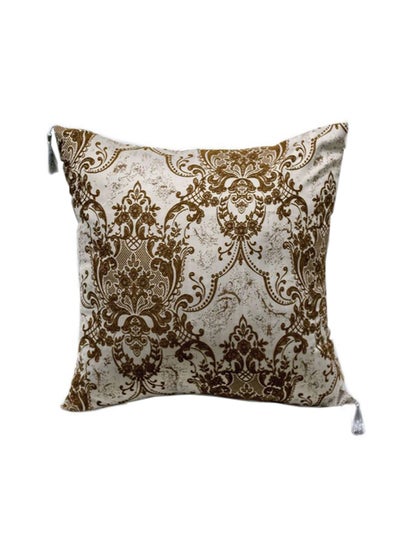 Buy Decorative Pillow Cushion Biege/Brown 60 X 60cm in Saudi Arabia