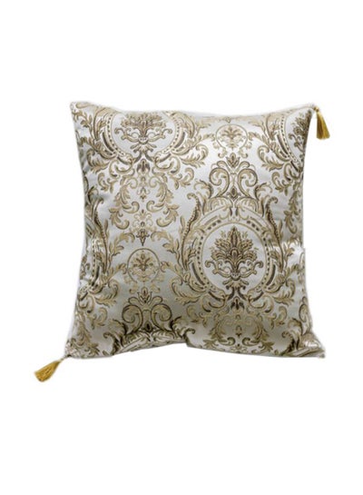 Buy Decorative Pillow Cushion Biege/Grey 60 X 60cm in Saudi Arabia