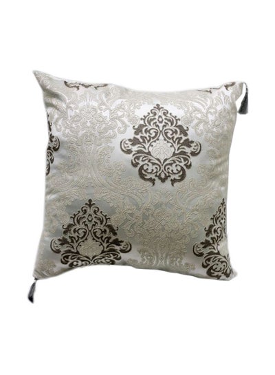 اشتري Turkish Decorative Pillow Cushion Silver/Brown 60 X 60 centimeter في السعودية