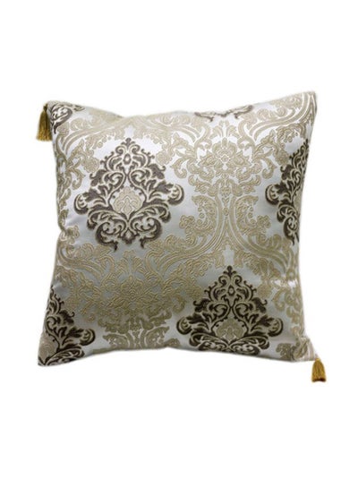 Buy Decorative Pillow Cushion Biege/Brown 60 X 60cm in Saudi Arabia