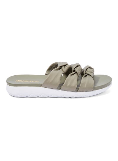 Buy Knotted Slides Sandals Grey in UAE