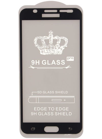 Buy 9H Glass Screen Protector For Samsung Galaxy J7 Prime Clear/Black in UAE