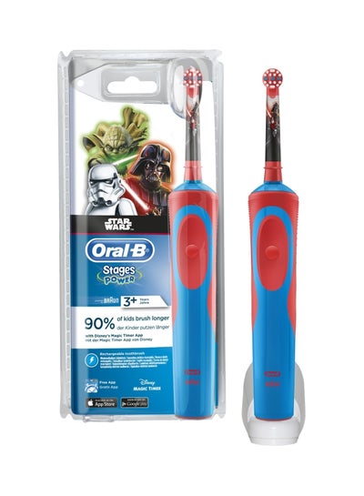 Buy Stages Power Star Wars Rechargeable Electric Toothbrush Blue/Red in Saudi Arabia