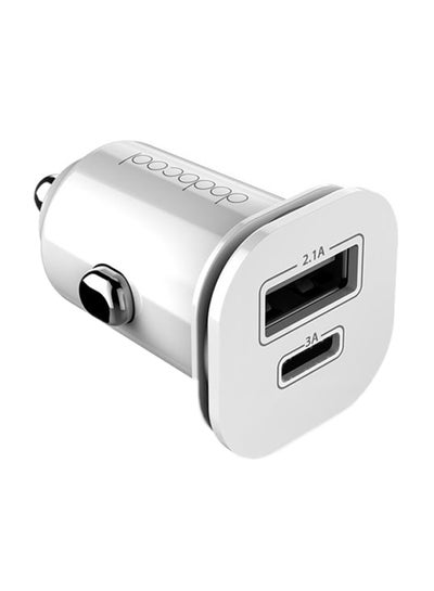 Buy Dual Port Type-C Car Charger White in Saudi Arabia