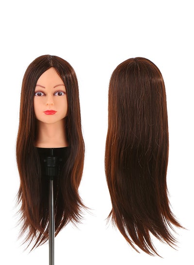 Synthetic Hair Dummy For Hair Styling Practice Cutting Hair Length Approx  30 Inch Free Clamp Stan