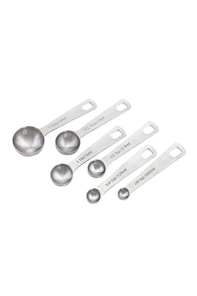 اشتري 6-Piece Stainless Steel Measuring Spoon فضي في السعودية