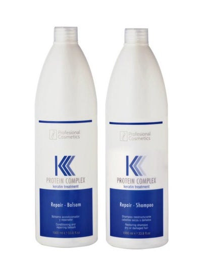 Buy Protein Complex Shampoo And Conditioner White 2 x 1000ml in Saudi Arabia