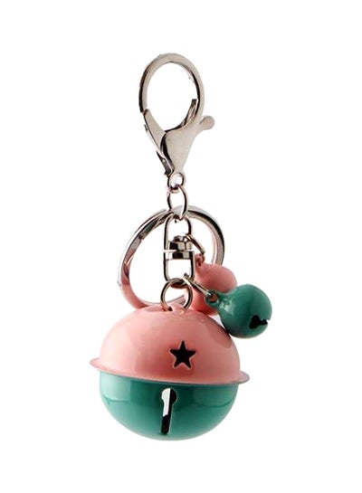 Buy Small Bell Ring Charm Key Chain Pink/Green in UAE