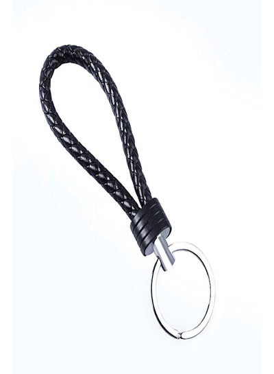 اشتري Braided Leather Double Ringscasual Car Key Chain في الامارات