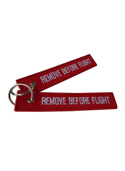 Buy Remove Before Flight Design Fabric Key Chain in UAE