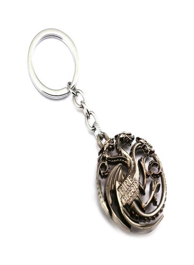 Buy Fire And Blood Dragon From Game Of Thrones Bronze Metal Key Chain in UAE