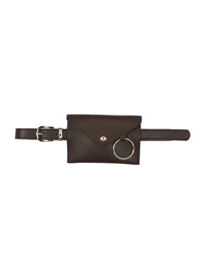 Buy Belt With Waist Bag Dark Brown/Silver in Saudi Arabia