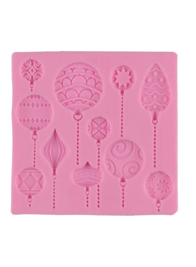 Buy Silicone Cake Mold Pink 10.7x10.7cm in UAE