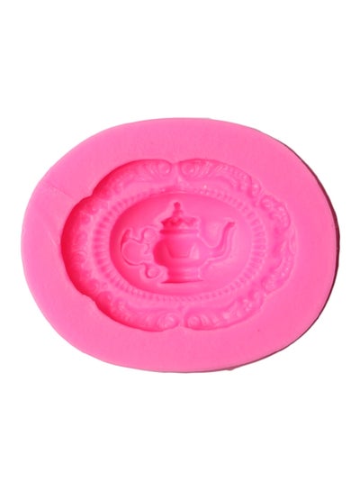 Buy Silicone Vintage Teapot Shaped Cake Mold Pink 2.6x3.8centimeter in UAE