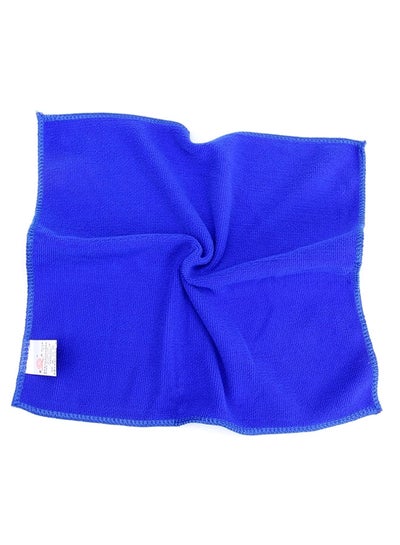 Buy 10-Piece Auto Car Wash Soft Towel Blue in Saudi Arabia