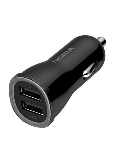 Buy 2-Port USB 5V Car Charger Black in UAE