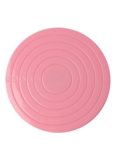 Buy Turntable 360 Degrees Rotating Cake Decorating Stand Pink in UAE