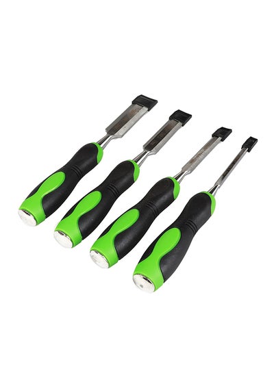 Buy 4-Piece Wood Chisel Set GreenBlackSilver in Saudi Arabia