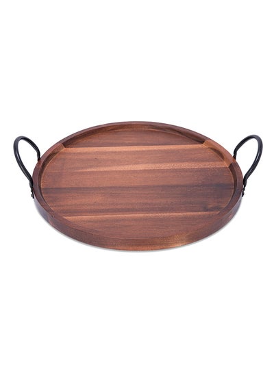 Buy Alberto Acacia Round Serving Tray 40centimeter in Saudi Arabia