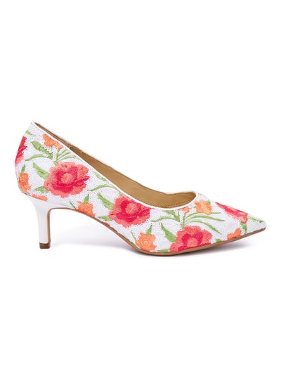 floral pointed heels