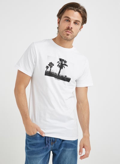 Buy Push It Crew Neck T-Shirt White in Saudi Arabia