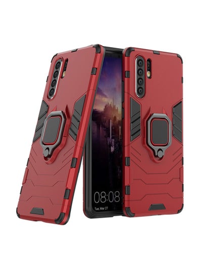 Buy Anti-Fall Ring Bracket Full Package Armor Phone Case Cover For Huawei P30 Pro Red in UAE