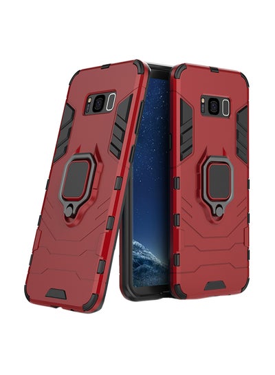 Buy Anti-Fall Ring Bracket Full Package Armor Phone Case Cover For Samsung Galaxy S8 Plus Red in Saudi Arabia