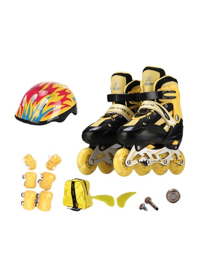 Buy 9-Piece Rollerskates With Protective Suit Set in Saudi Arabia