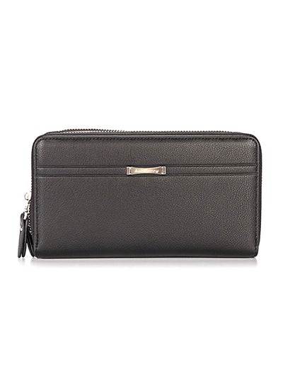 Buy Business And Leisure Double Zip Clutch Bag Black in UAE