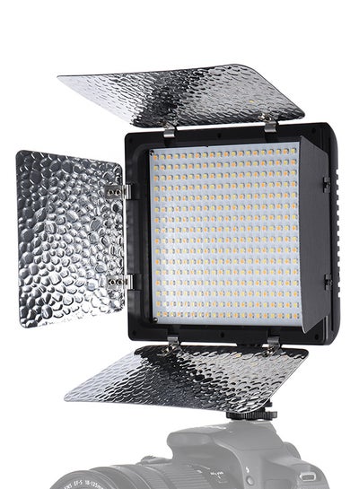 اشتري Adjustable Brightness Photography Light 368 LED Continuous Light Panel With Camera Mount And Filters Black في السعودية