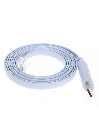 Buy USB To RJ45 Console Rollover Cable For Cisco Route White in UAE