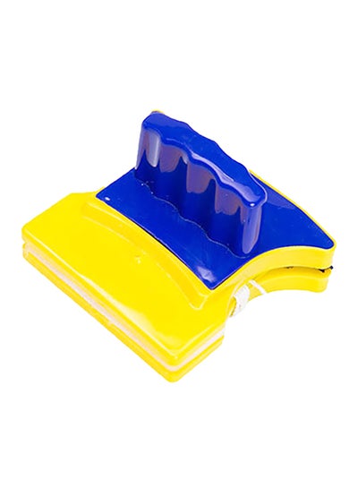 Buy Magnetic Window Cleaner Brush Blue/Yellow 11x10.5x6cm in Saudi Arabia