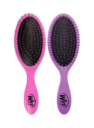 Buy Shine Enhancer Hair Brush Black/Pink/Blue in UAE