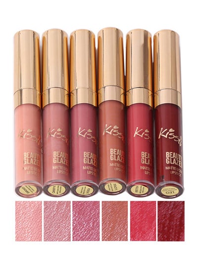 Buy 6-Piece Ki**ing Matte Liquid Lipstick Set Multicolour in UAE