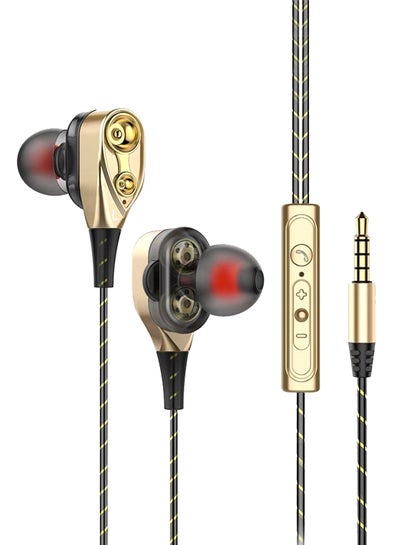 Buy In-Ear Earphone With Microphone Gold in Saudi Arabia