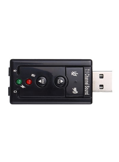 Buy 7.1 Channel External USB Sound Card Black in Saudi Arabia