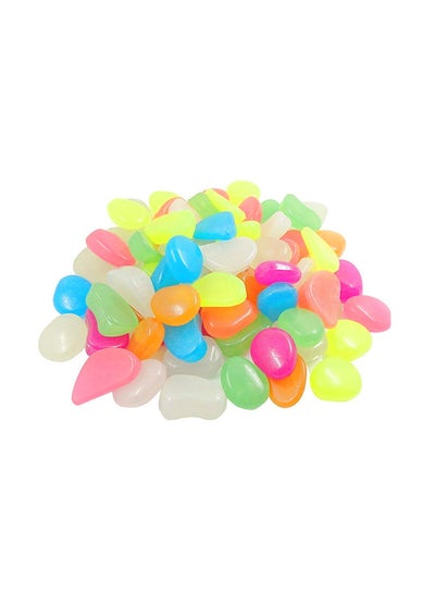 Buy 200-Piece Glow-In-The Dark Pebbles Multicolour 30x20x5centimeter in Saudi Arabia